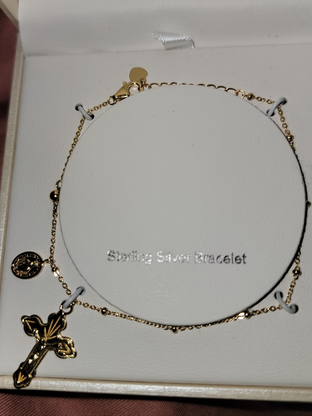 Cynthia Rowley Catholic Sterling Silver Gold Plated Bracelet
